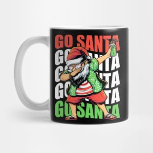 Go Santa Dabbing Beach Christmas Mug